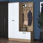 Hanah Home Recibidor Escandinavo Nogal y Blanco